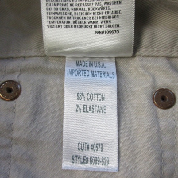 Citizens of Humanity Core Slim Straight Pants Men 31 Beige Cotton Comfort 558 - Picture 5 of 13